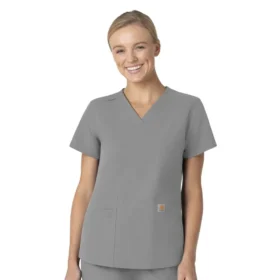 Force Essentials V-Ausschnitt-Krankenhausbluse für Damen
