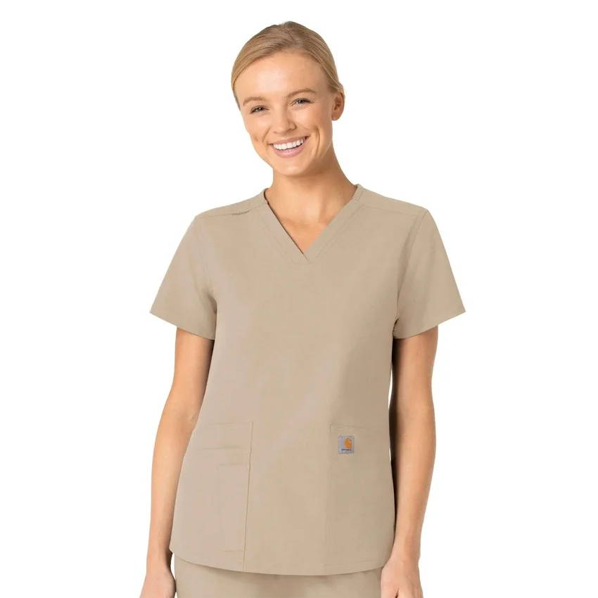 Force Essentials V-Ausschnitt-Krankenhausbluse für Damen