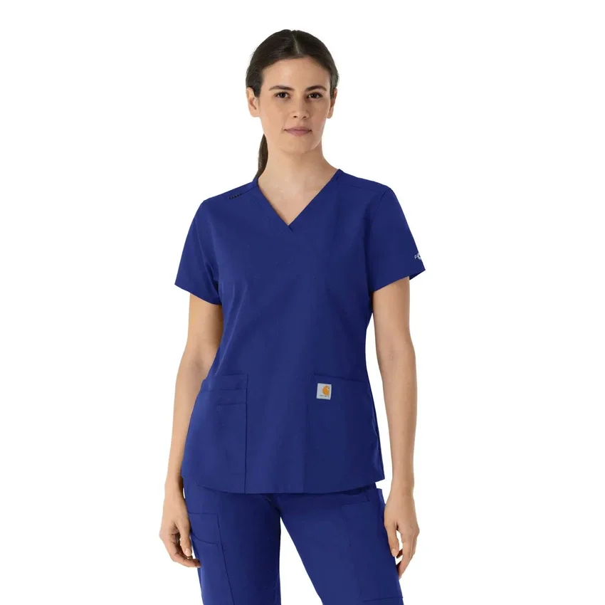 Force Essentials V-Ausschnitt-Krankenhausbluse für Damen