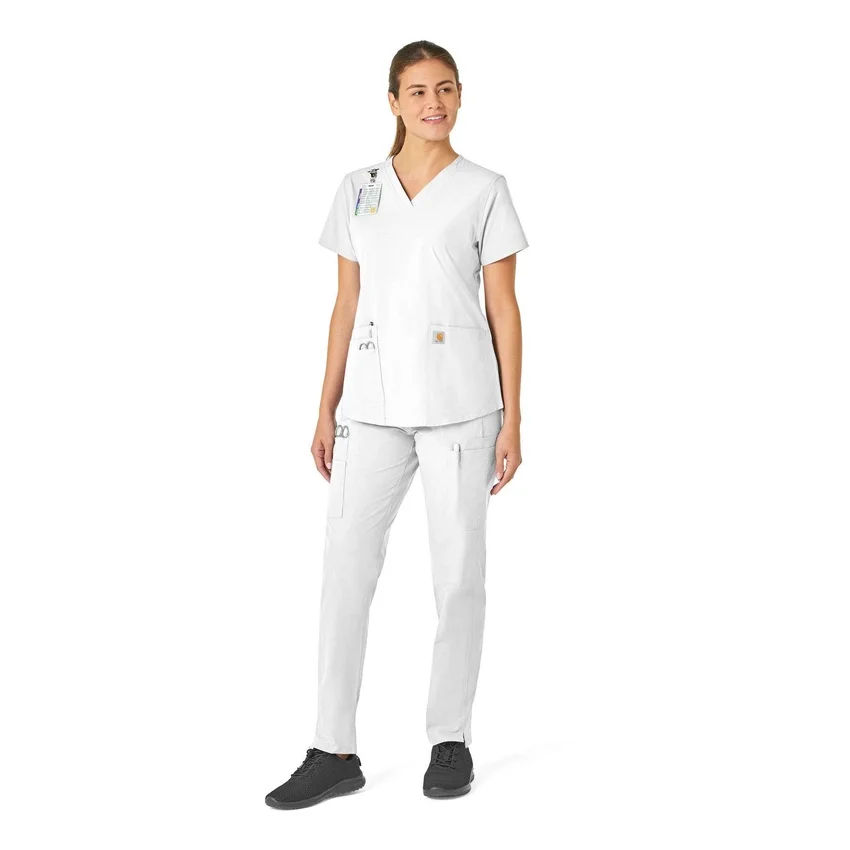 Force Essentials V-Ausschnitt-Krankenhausbluse für Damen