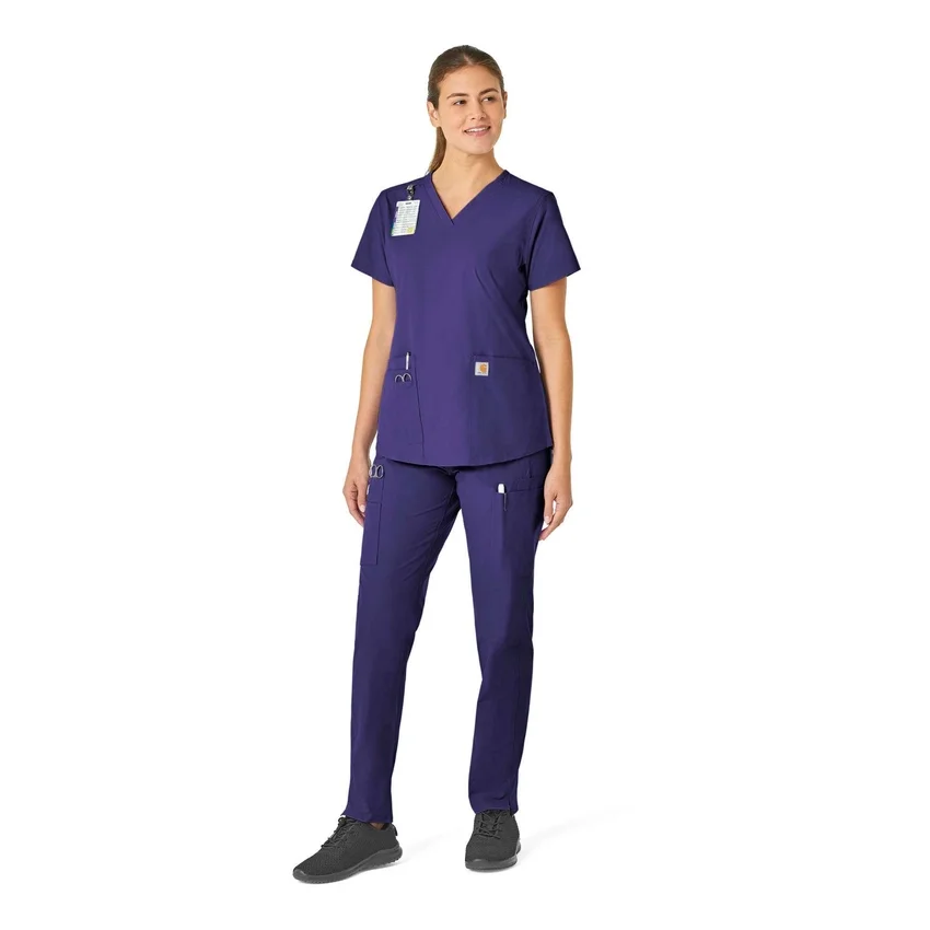 Force Essentials V-Ausschnitt-Krankenhausbluse für Damen