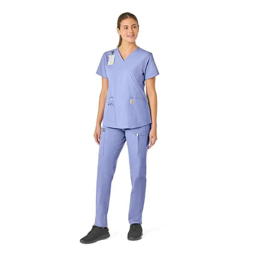Force Essentials V-Ausschnitt-Krankenhausbluse für Damen