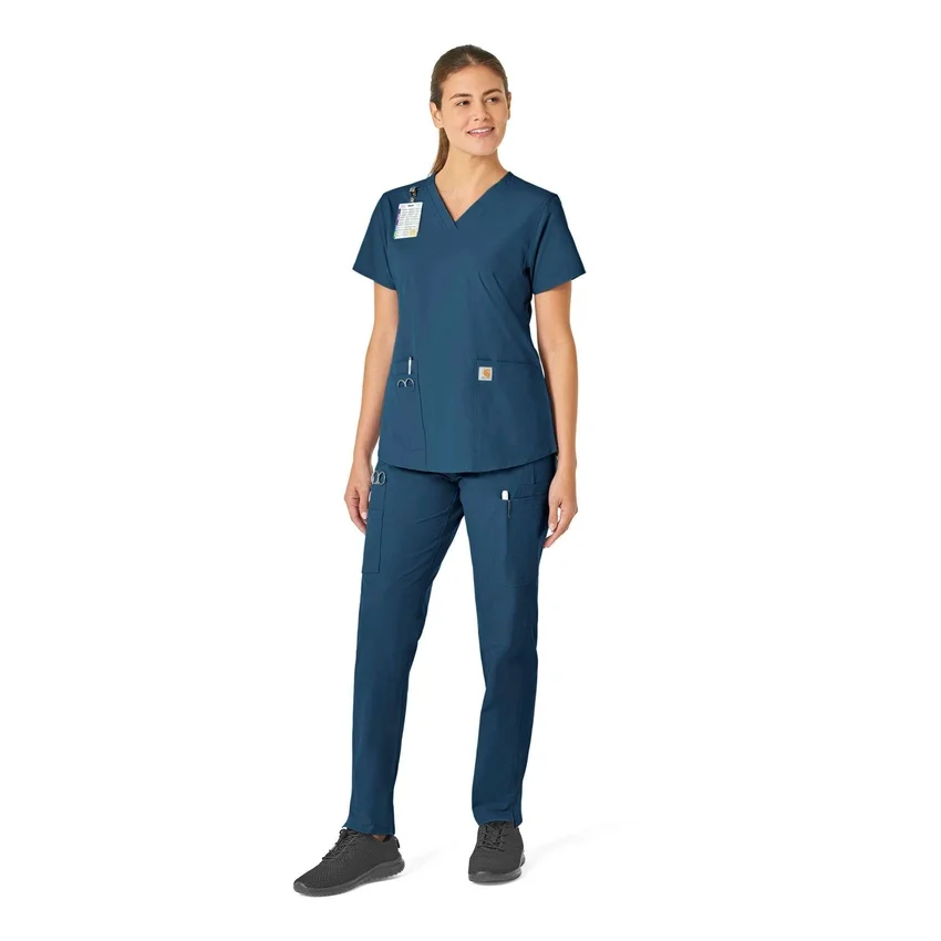Force Essentials V-Ausschnitt-Krankenhausbluse für Damen