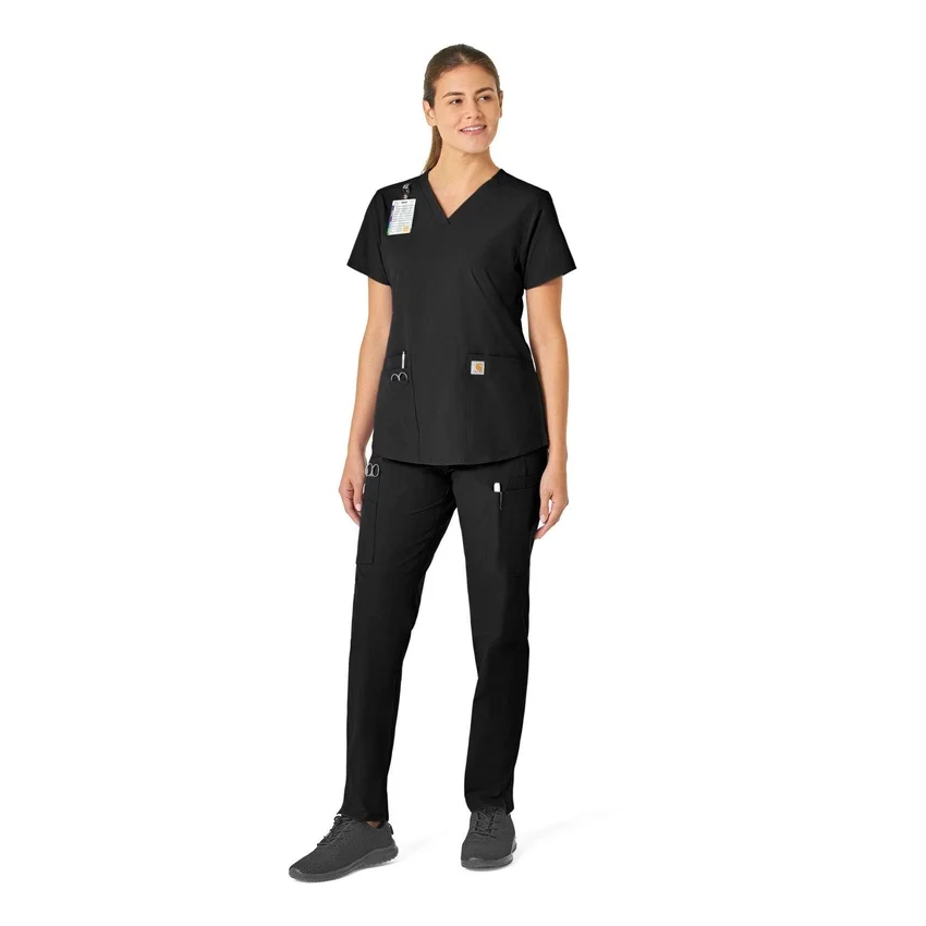 Force Essentials V-Ausschnitt-Krankenhausbluse für Damen