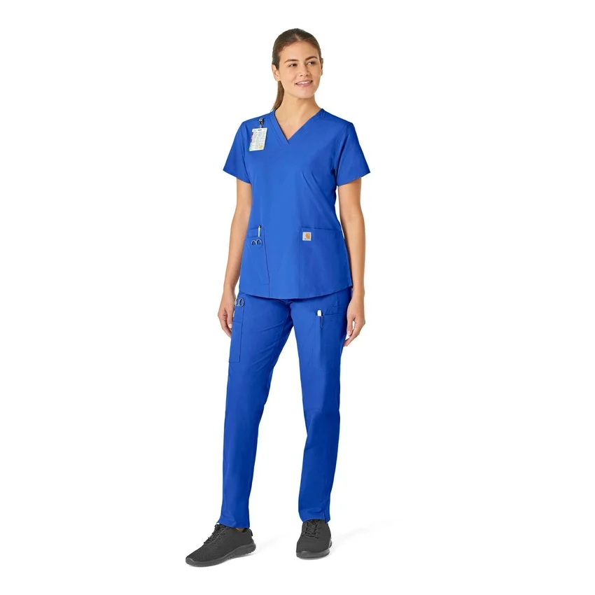 Force Essentials V-Ausschnitt-Krankenhausbluse für Damen