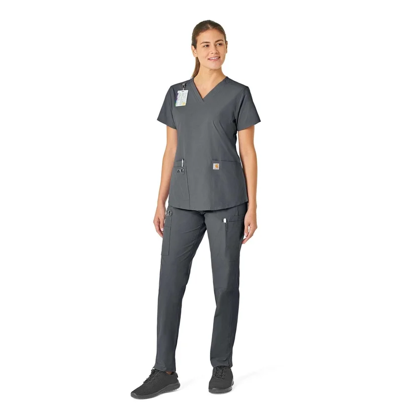 Force Essentials V-Ausschnitt-Krankenhausbluse für Damen