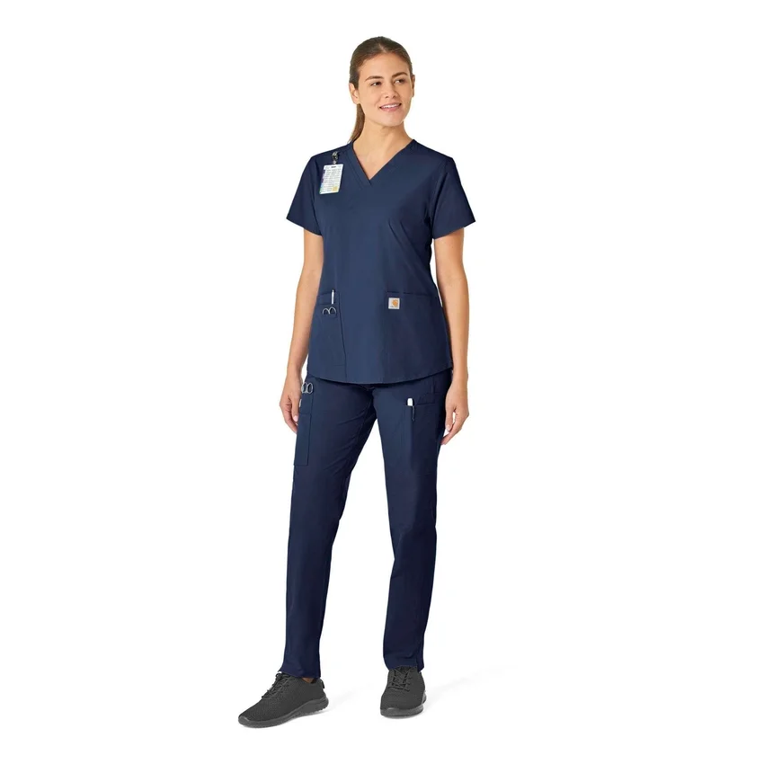 Force Essentials V-Ausschnitt-Krankenhausbluse für Damen