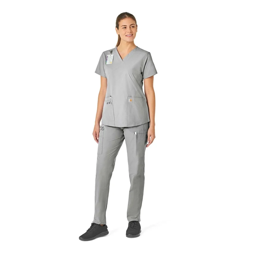 Force Essentials V-Ausschnitt-Krankenhausbluse für Damen