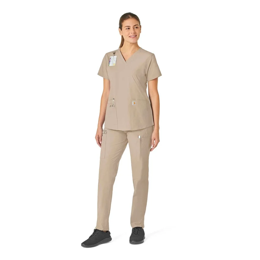 Force Essentials V-Ausschnitt-Krankenhausbluse für Damen