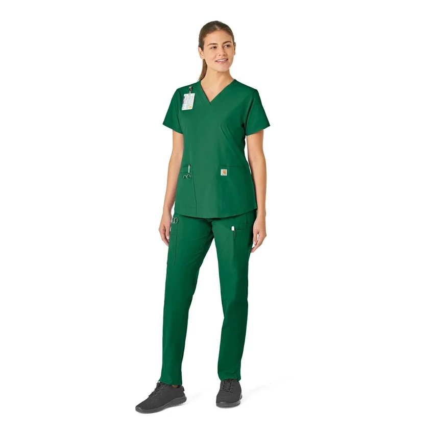 Force Essentials V-Ausschnitt-Krankenhausbluse für Damen