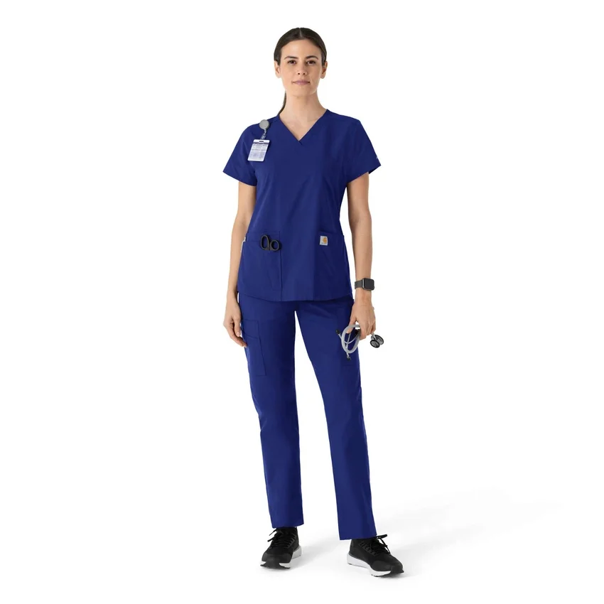 Force Essentials V-Ausschnitt-Krankenhausbluse für Damen