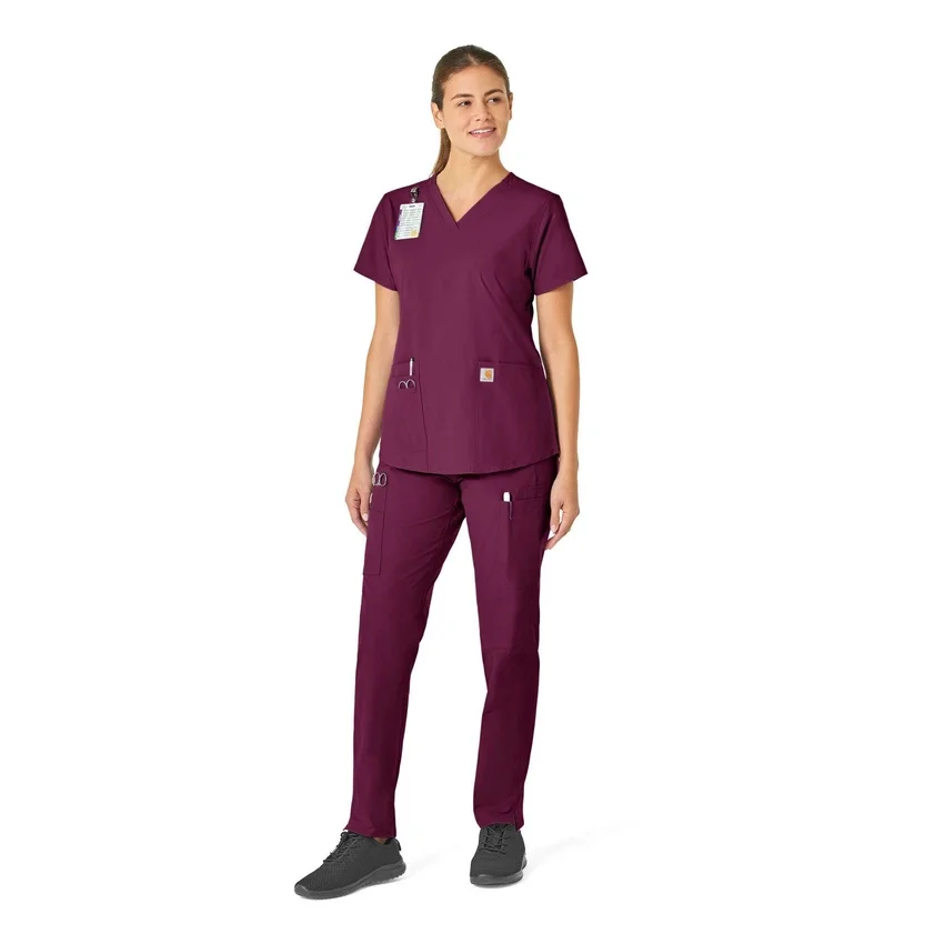 Force Essentials V-Ausschnitt-Krankenhausbluse für Damen