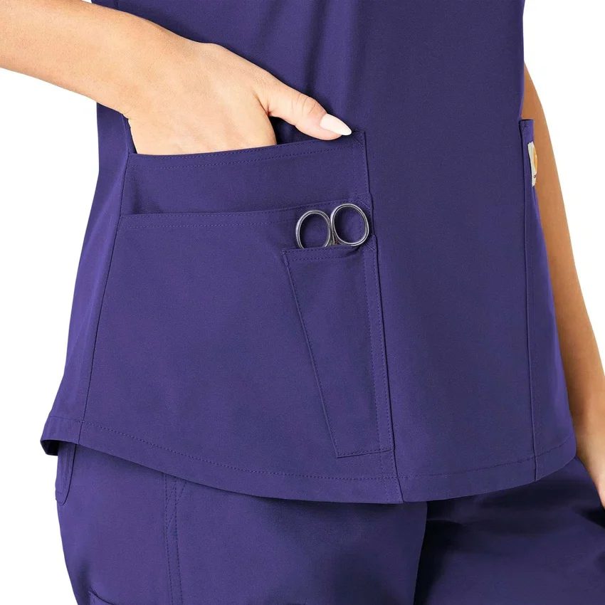 Force Essentials V-Ausschnitt-Krankenhausbluse für Damen