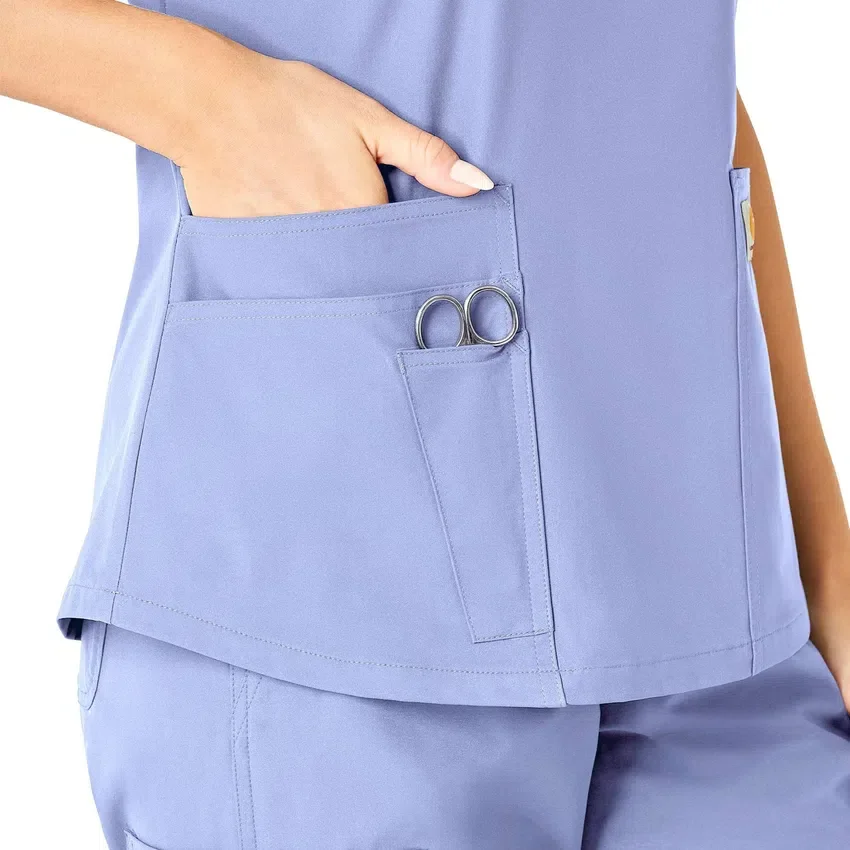 Force Essentials V-Ausschnitt-Krankenhausbluse für Damen