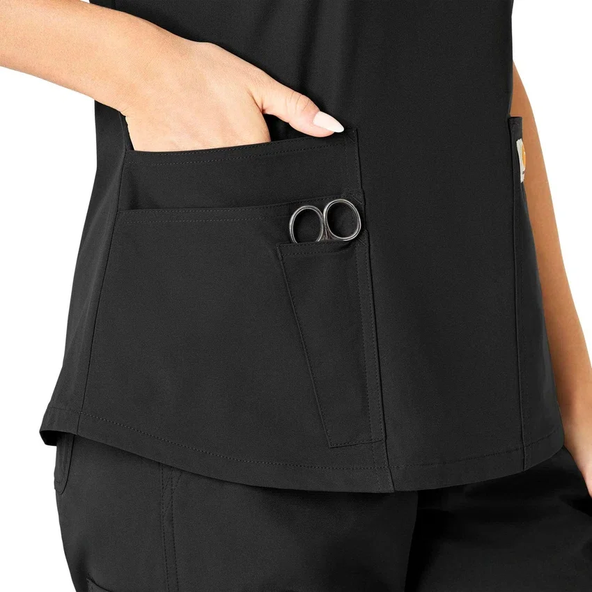Force Essentials V-Ausschnitt-Krankenhausbluse für Damen