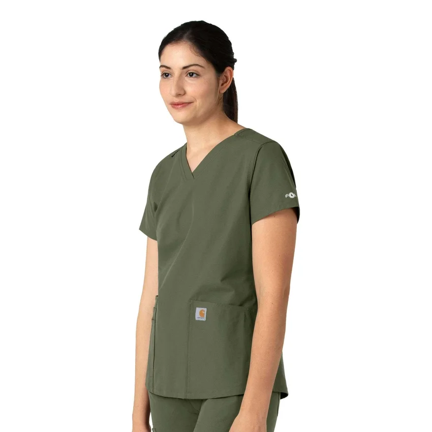 Force Essentials V-Ausschnitt-Krankenhausbluse für Damen