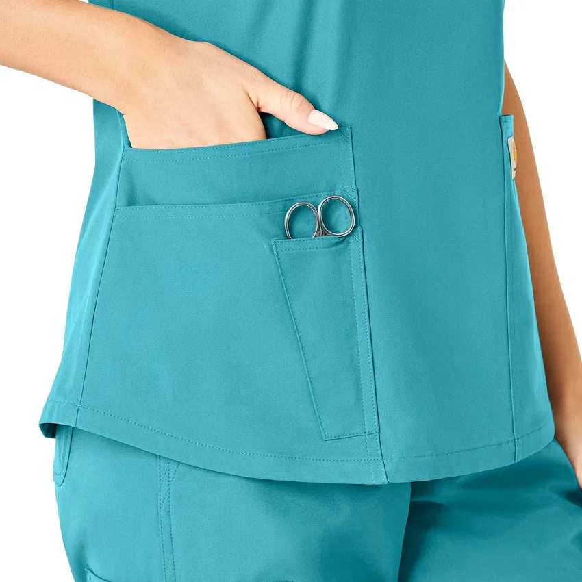 Force Essentials V-Ausschnitt-Krankenhausbluse für Damen