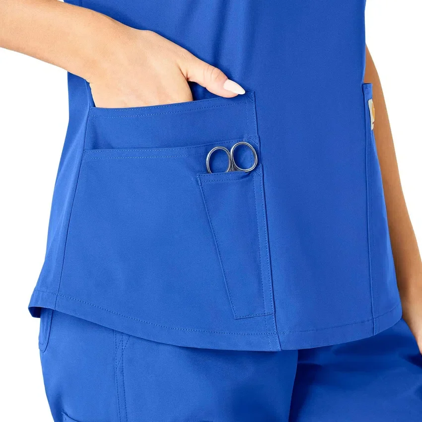 Force Essentials V-Ausschnitt-Krankenhausbluse für Damen