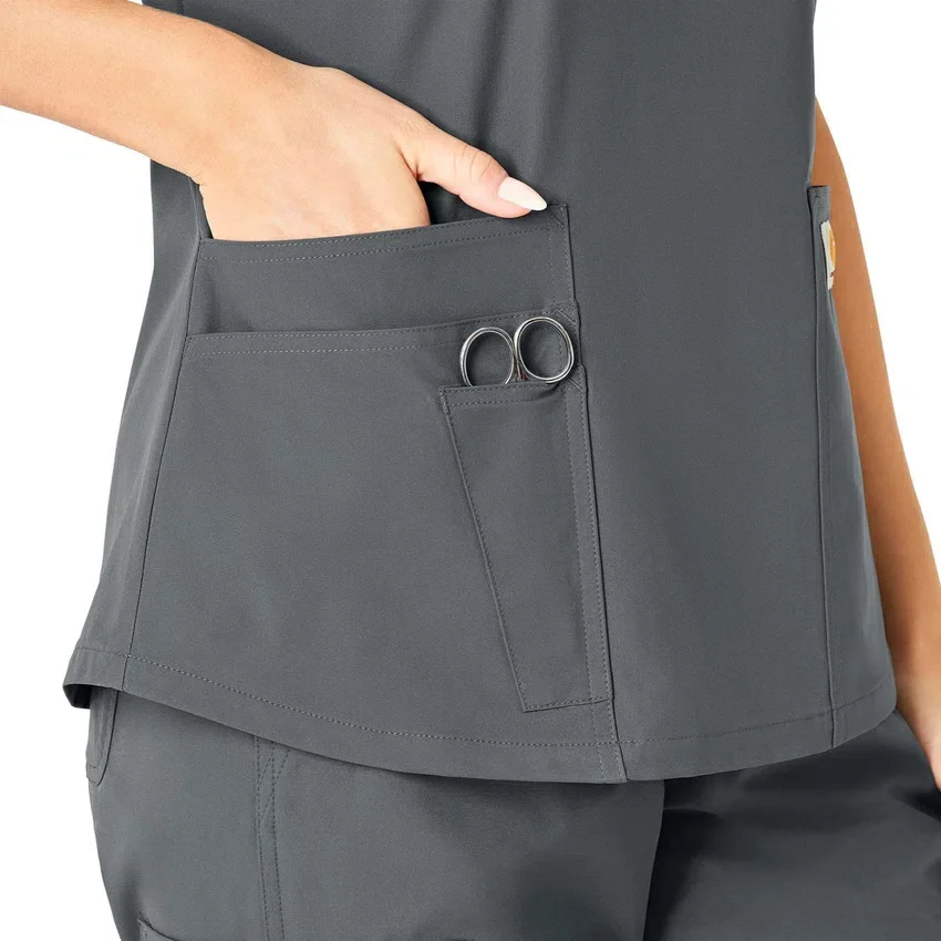Force Essentials V-Ausschnitt-Krankenhausbluse für Damen