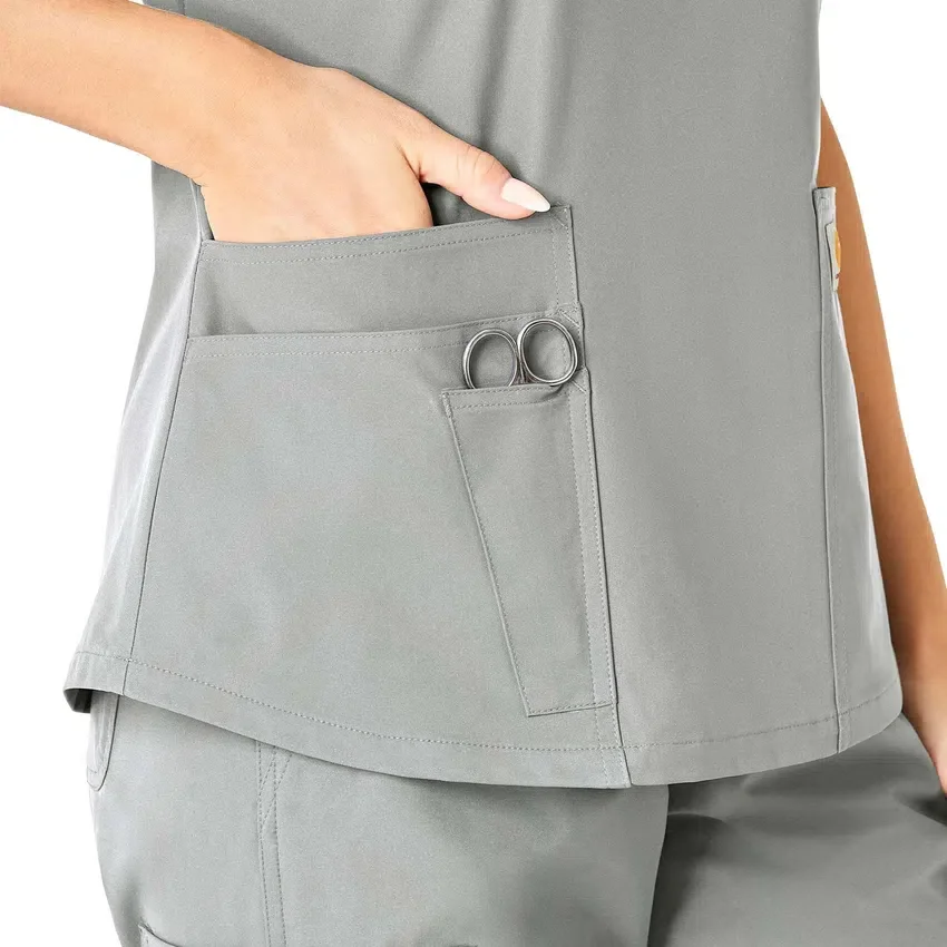 Force Essentials V-Ausschnitt-Krankenhausbluse für Damen
