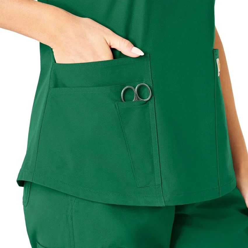 Force Essentials V-Ausschnitt-Krankenhausbluse für Damen