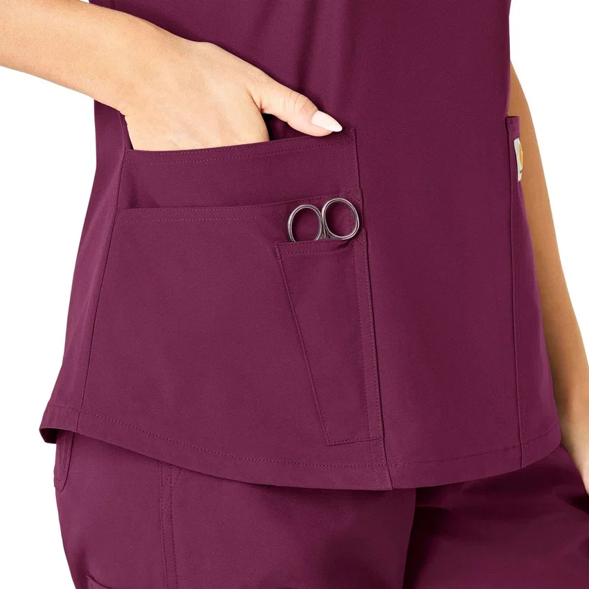 Force Essentials V-Ausschnitt-Krankenhausbluse für Damen