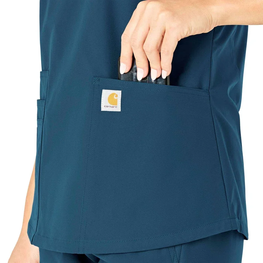 Force Essentials V-Ausschnitt-Krankenhausbluse für Damen