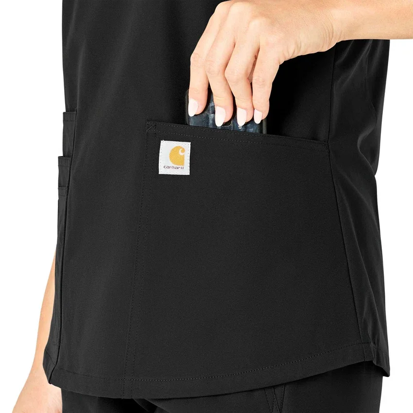 Force Essentials V-Ausschnitt-Krankenhausbluse für Damen