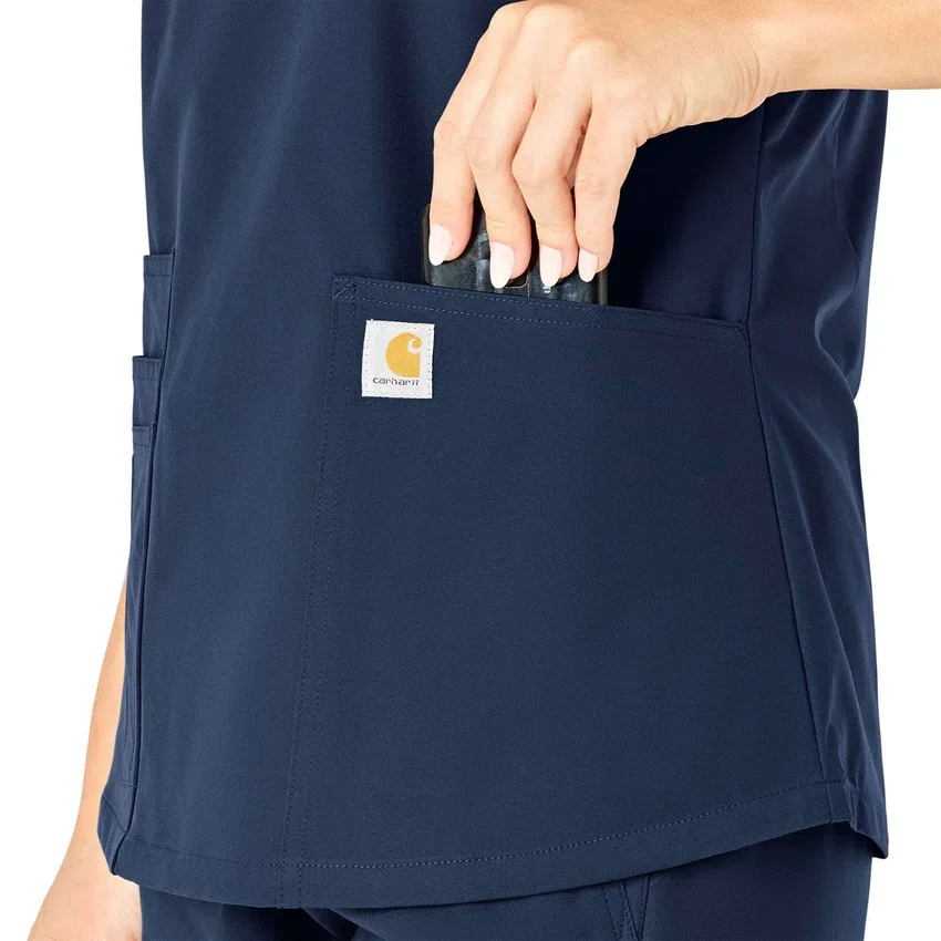 Force Essentials V-Ausschnitt-Krankenhausbluse für Damen