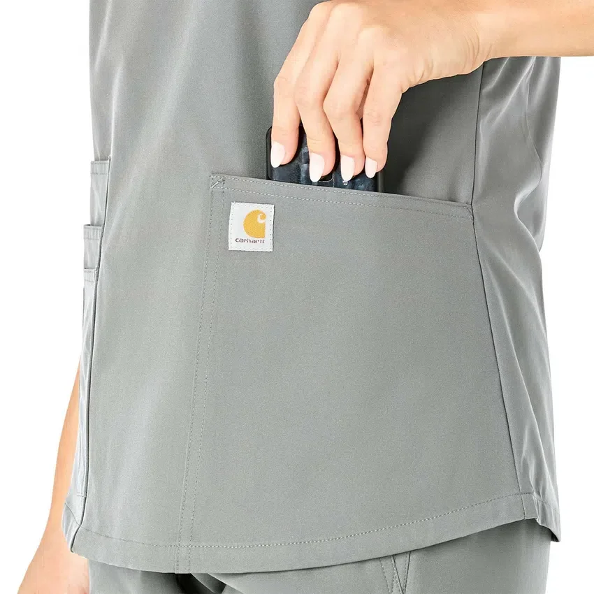 Force Essentials V-Ausschnitt-Krankenhausbluse für Damen