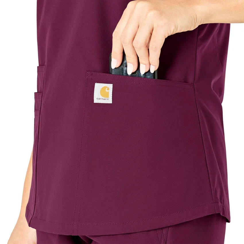 Force Essentials V-Ausschnitt-Krankenhausbluse für Damen