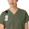 Force Essentials V-Ausschnitt-Krankenhausbluse für Damen