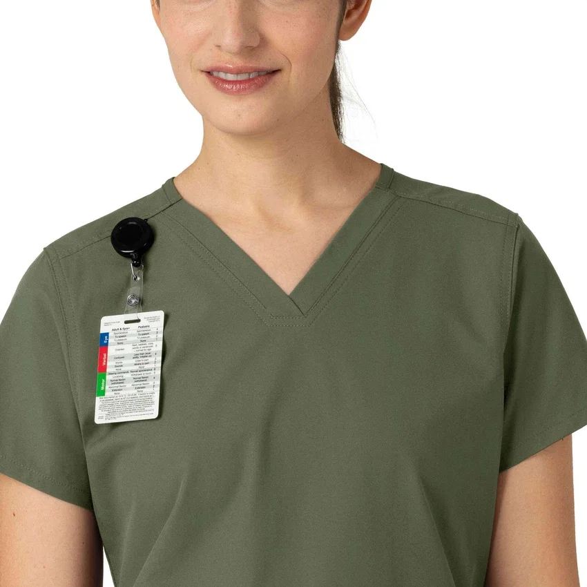 Force Essentials V-Ausschnitt-Krankenhausbluse für Damen
