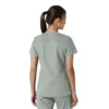 Force Essentials V-Ausschnitt-Scrub-Oberteil für Damen mit Strick-Einsätzen
