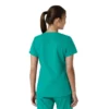 Force Essentials V-Ausschnitt-Scrub-Oberteil für Damen mit Strick-Einsätzen