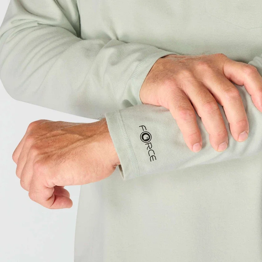 Force Langarm-Hemd für Herren mit Feuchtigkeitstransport und Tasche