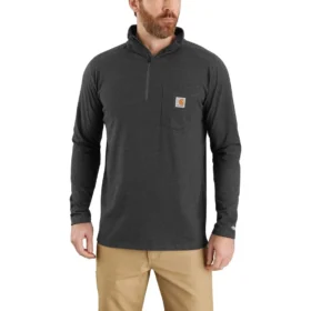 Force Langarm-Pullover für Herren mit Viertelreissverschluss und feuchtigkeitsableitender Funktion