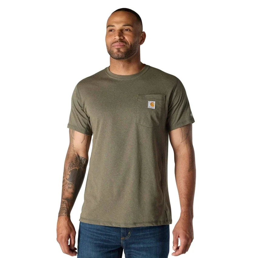 Force Relaxed Fit Hemd für Herren mit Feuchtigkeitstransport und Taschen