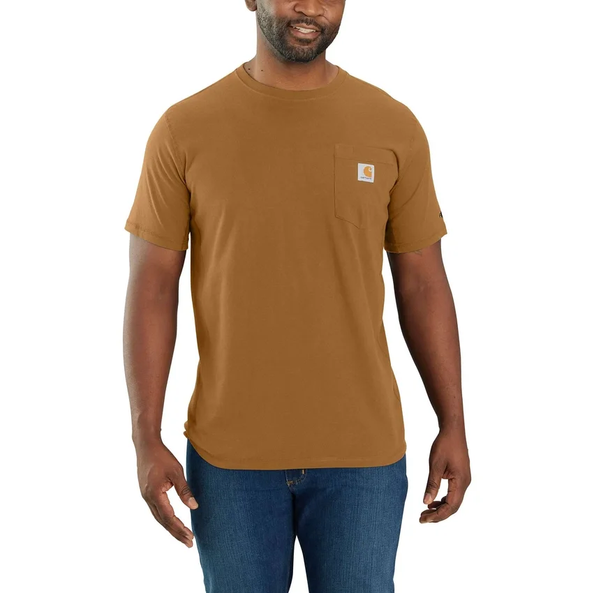 Force Relaxed Fit Hemd für Herren mit Feuchtigkeitstransport und Taschen