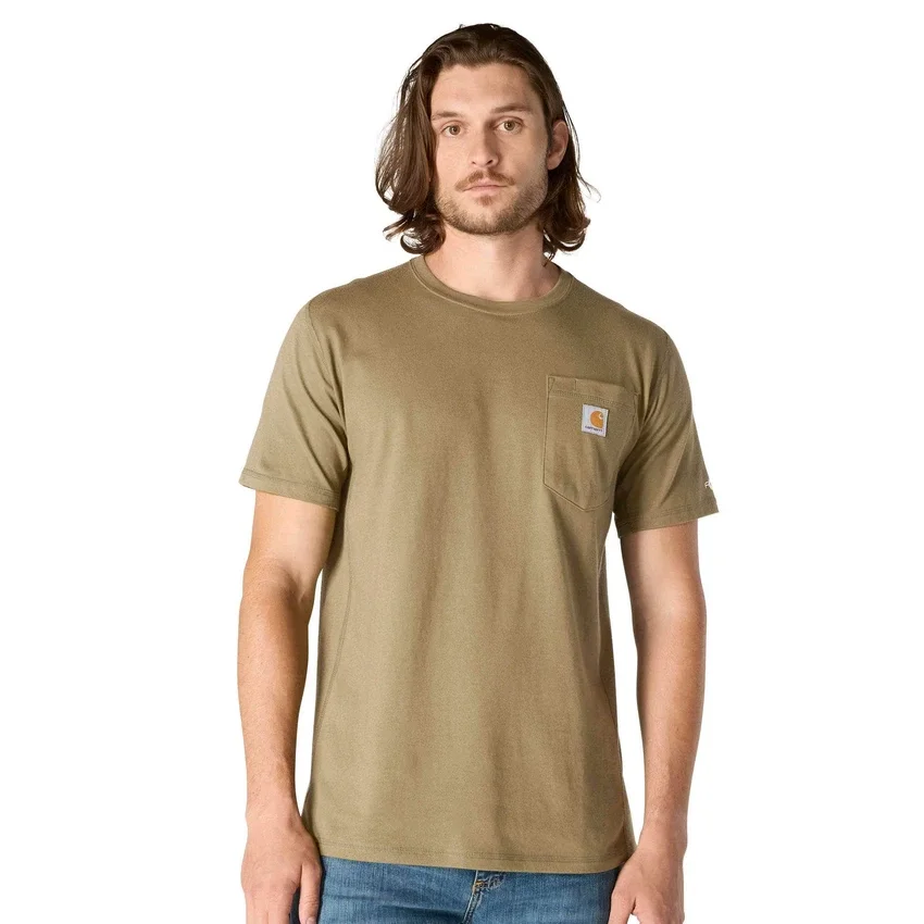 Force Relaxed Fit Hemd für Herren mit Feuchtigkeitstransport und Taschen