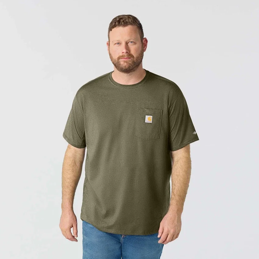 Force Relaxed Fit Hemd für Herren mit Feuchtigkeitstransport und Taschen
