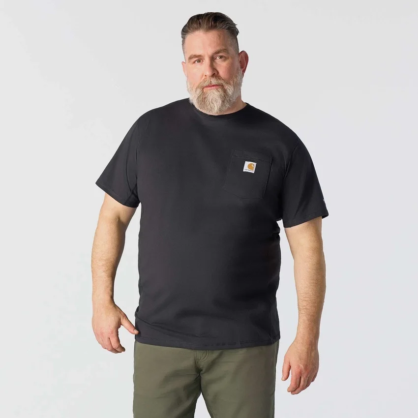 Force Relaxed Fit Hemd für Herren mit Feuchtigkeitstransport und Taschen