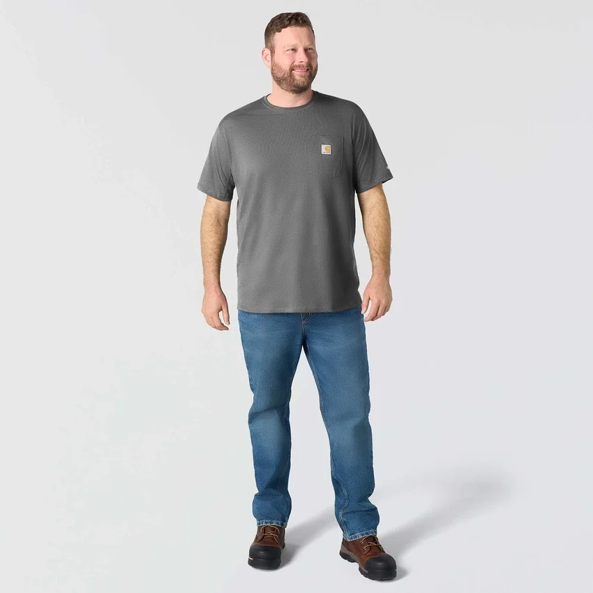 Force Relaxed Fit Hemd für Herren mit Feuchtigkeitstransport und Taschen