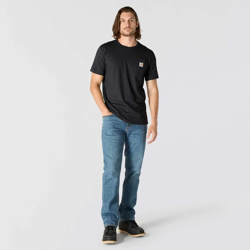 Force Relaxed Fit Hemd für Herren mit Feuchtigkeitstransport und Taschen