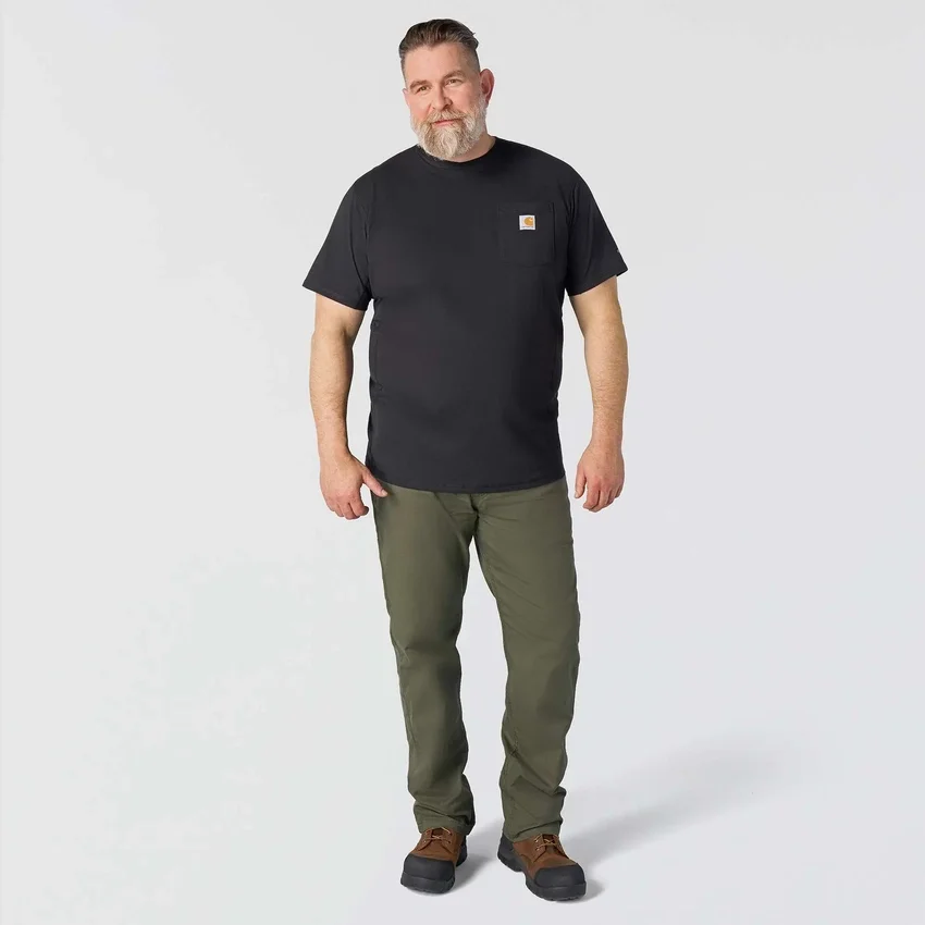 Force Relaxed Fit Hemd für Herren mit Feuchtigkeitstransport und Taschen