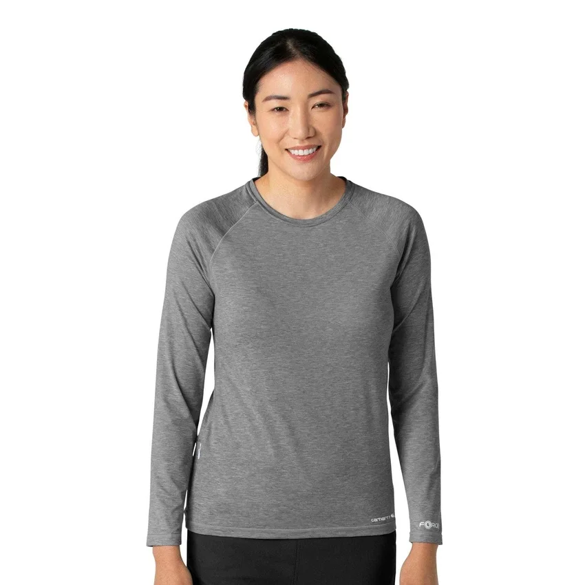 Force Sub-Scrubs meliertes Performance-Armlinge-T-Shirt für Damen