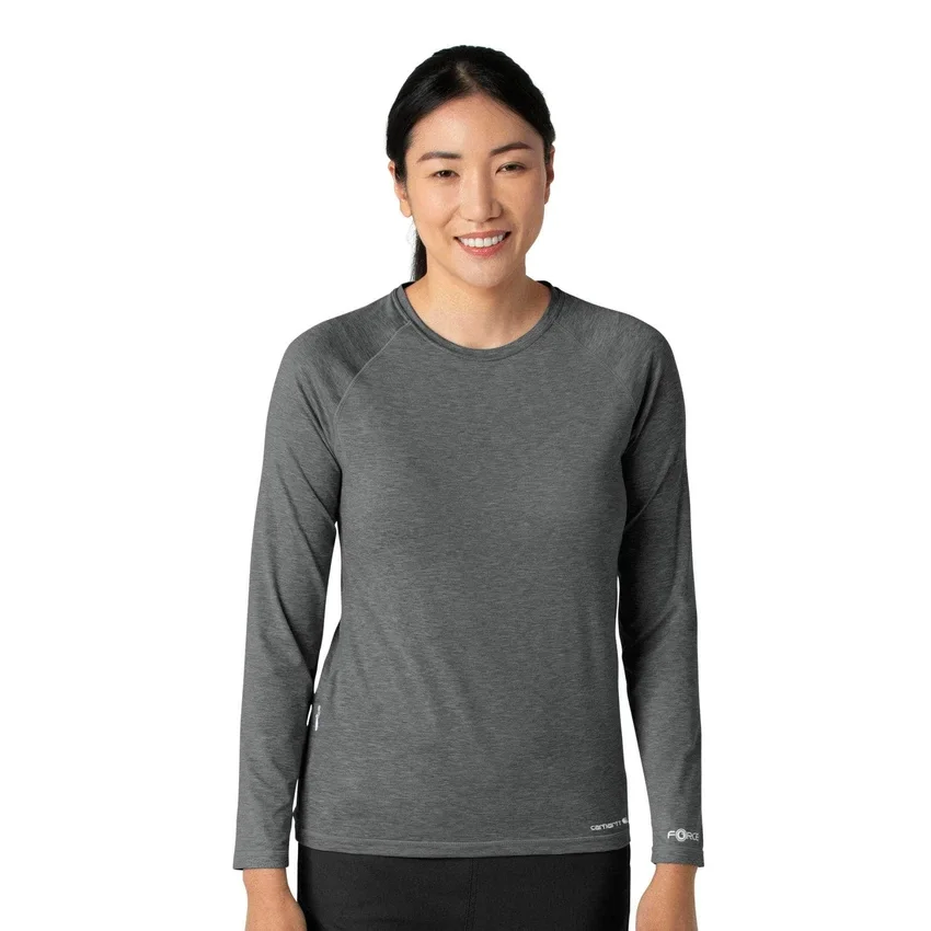 Force Sub-Scrubs meliertes Performance-Armlinge-T-Shirt für Damen