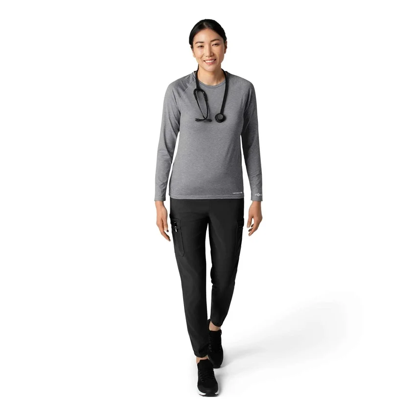 Force Sub-Scrubs meliertes Performance-Armlinge-T-Shirt für Damen