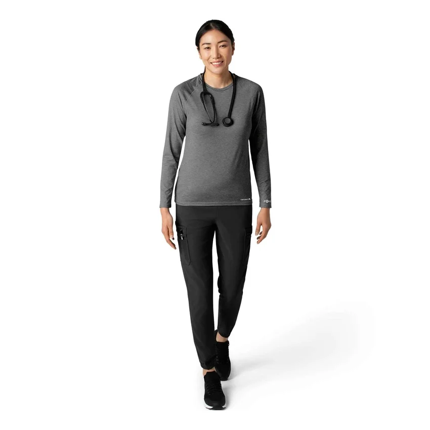 Force Sub-Scrubs meliertes Performance-Armlinge-T-Shirt für Damen