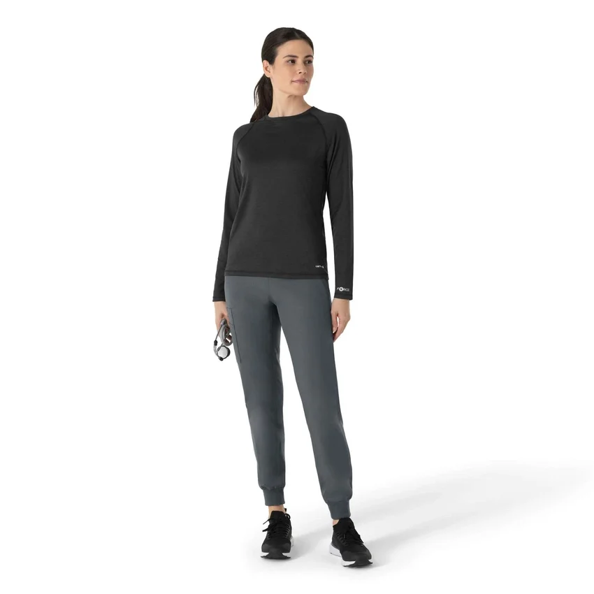 Force Sub-Scrubs meliertes Performance-Armlinge-T-Shirt für Damen